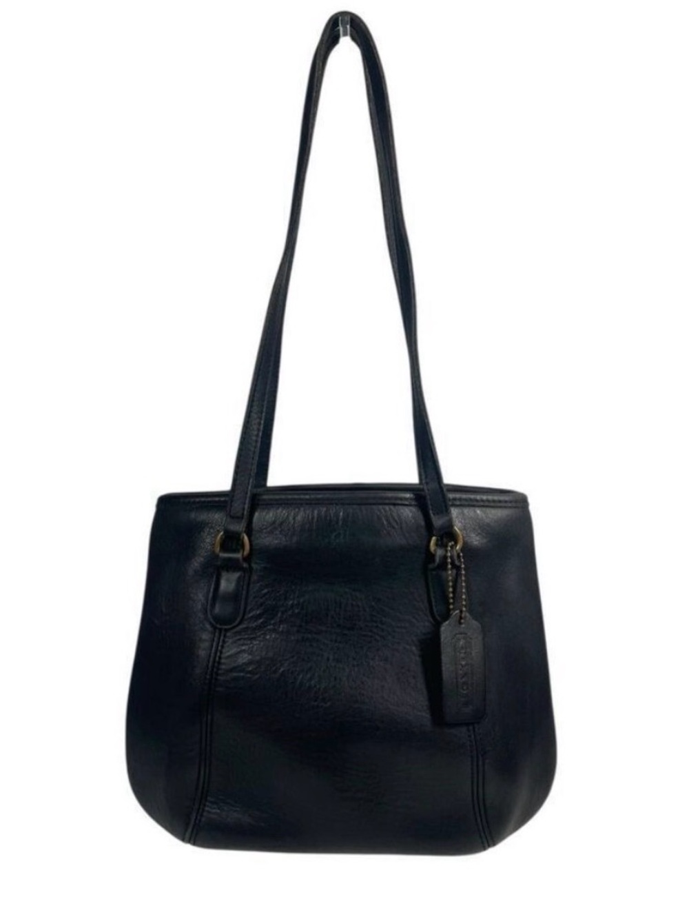Vintage Coach 9996 Black Leather Hinge Frame Bag USA Made A7C 1987
